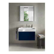 Duravit Meuble sous-lavabo XSquare 78,4x46cm, bleu mat, 2 tiroirs, suspendu-4