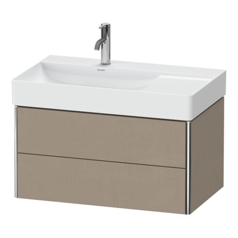 Duravit Meuble sous-lavabo XSquare 78,4x46x39,7 cm, 2 tiroirs, B gauche, suspendu, lei