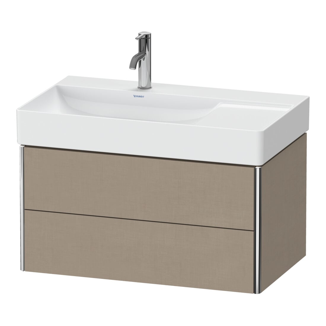 Duravit Meuble sous-lavabo XSquare 78,4x46x39,7 cm, 2 tiroirs, B gauche, suspendu, lei