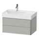 Duravit Meuble sous lavabo XSquare 78,4x46x39,7 cm, 2 tiroirs, béton gris