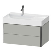 Duravit Meuble sous lavabo XSquare 78,4x46x39,7 cm, 2 tiroirs, béton gris-2