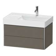 Duravit Meuble sous lavabo XSquare 78,4x46x39,7 cm, 2 tiroirs, blanc brillant, sans poignée-2