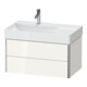 Duravit Meuble sous-lavabo XSquare 78,4x46x39,7 cm, 2 tiroirs, blanc brillant, suspendu
