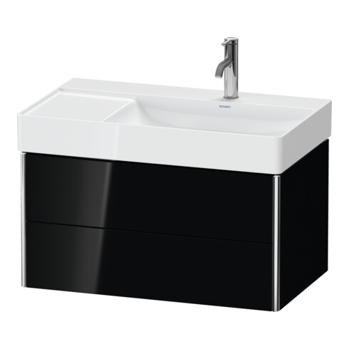 Duravit Meuble sous-lavabo XSquare 78,4x46x39,7 cm, 2 tiroirs, blanc brillant, suspendu