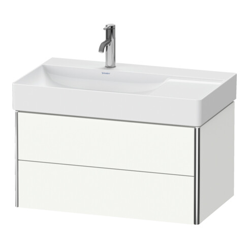 Duravit Meuble sous lavabo XSquare 78,4x46x39,7 cm, 2 tiroirs, blanc mat