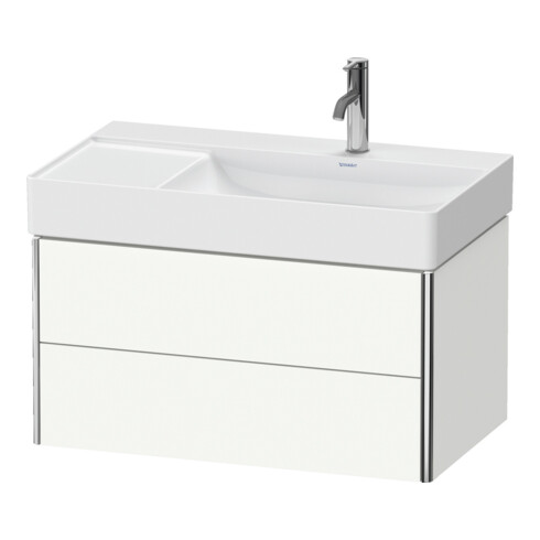 Duravit Meuble sous lavabo XSquare 78,4x46x39,7 cm, 2 tiroirs, blanc mat