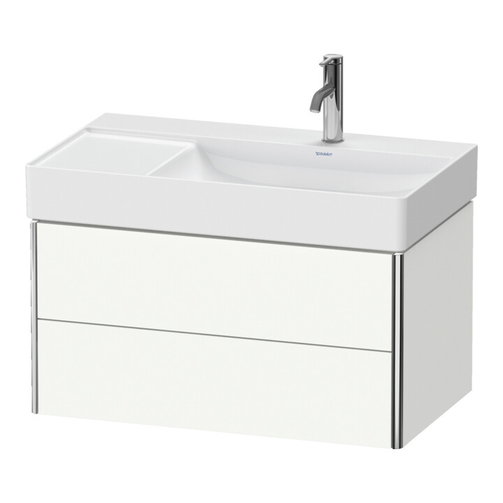 Duravit Meuble sous lavabo XSquare 78,4x46x39,7 cm, 2 tiroirs, blanc mat