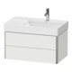 Duravit Meuble sous-lavabo XSquare 78,4x46x39,7 cm, 2 tiroirs, blanc mat