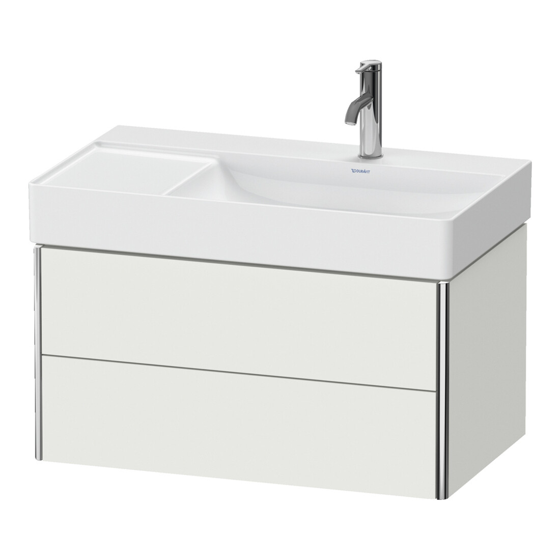 Duravit Meuble sous-lavabo XSquare 78,4x46x39,7 cm, 2 tiroirs, blanc mat