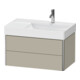 Duravit Meuble sous-lavabo XSquare 78,4x46x39,7 cm, 2 tiroirs, blanc mat