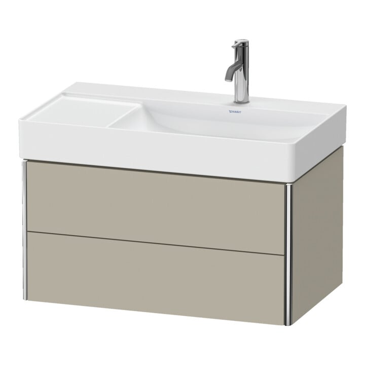 Duravit Meuble sous-lavabo XSquare 78,4x46x39,7 cm, 2 tiroirs, blanc mat