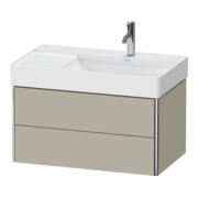 Duravit Meuble sous-lavabo XSquare 78,4x46x39,7 cm, 2 tiroirs, blanc mat-4