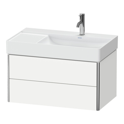 Duravit Meuble sous-lavabo XSquare 78,4x46x39,7 cm, 2 tiroirs, blanc mat