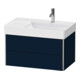 Duravit Meuble sous-lavabo XSquare 78,4x46x39,7 cm, 2 tiroirs, bois, blanc satin mat
