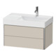 Duravit Meuble sous lavabo XSquare 78,4x46x39,7 cm, 2 tiroirs, chêne, Tau mat-1
