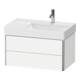 Duravit Meuble sous lavabo XSquare 78,4x46x39,7 cm, 2 tiroirs, droit, suspendu, blanc mat
