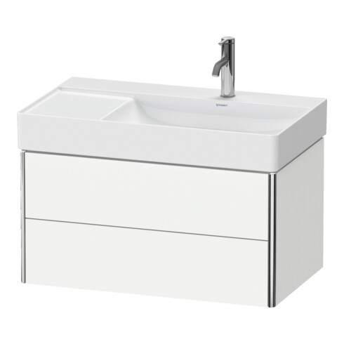 Duravit Meuble sous lavabo XSquare 78,4x46x39,7 cm, 2 tiroirs, droit, suspendu, blanc mat