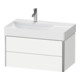 Duravit Meuble sous lavabo XSquare 78,4x46x39,7 cm, 2 tiroirs, G, suspendu, blanc mat-2