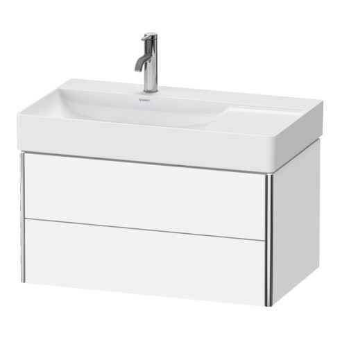 Duravit Meuble sous lavabo XSquare 78,4x46x39,7 cm, 2 tiroirs, G, suspendu, blanc mat