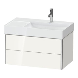 Duravit Meuble sous-lavabo XSquare 78,4x46x39,7 cm, 2 tiroirs, gris graphite mat