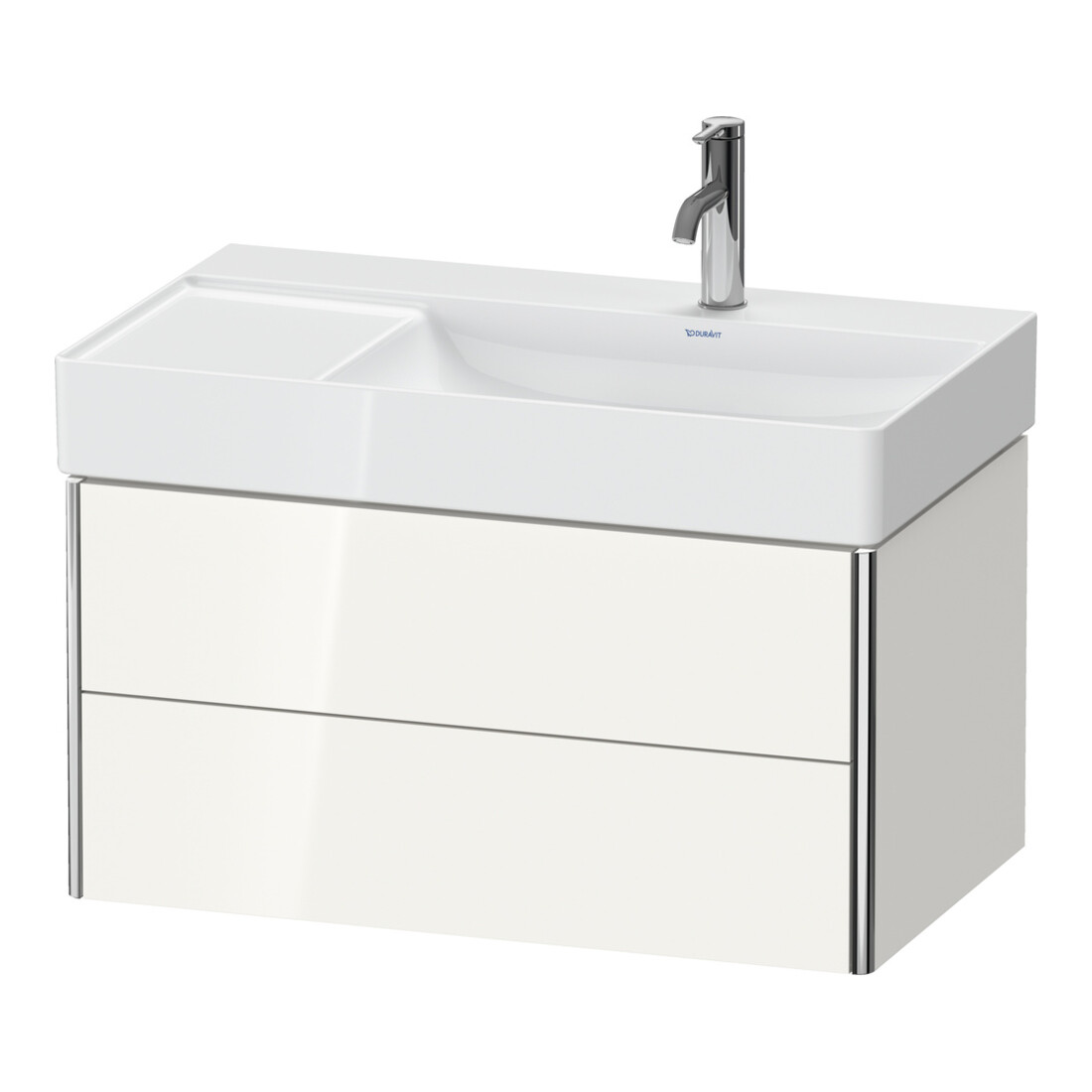 Duravit Meuble sous-lavabo XSquare 78,4x46x39,7 cm, 2 tiroirs, gris graphite mat