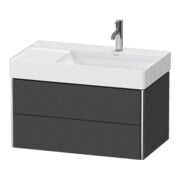 Duravit Meuble sous-lavabo XSquare 78,4x46x39,7 cm, 2 tiroirs, gris graphite mat-2