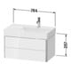 Duravit Meuble sous-lavabo XSquare 78,4x46x39,7 cm, 2 tiroirs, gris graphite mat-5