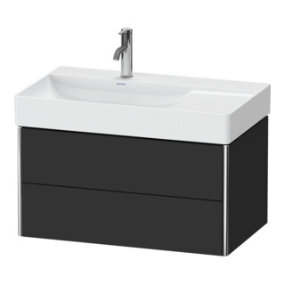 Duravit Meuble sous-lavabo XSquare 78,4x46x39,7 cm, 2 tiroirs, gris mat