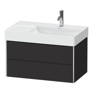 Duravit Meuble sous-lavabo XSquare 78,4x46x39,7 cm, 2 tiroirs, gris mat