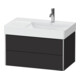 Duravit Meuble sous-lavabo XSquare 78,4x46x39,7 cm, 2 tiroirs, gris mat-1