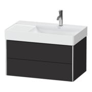Duravit Meuble sous-lavabo XSquare 78,4x46x39,7 cm, 2 tiroirs, gris mat