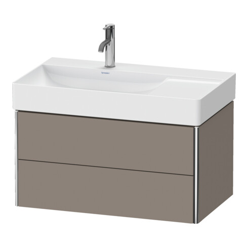 Duravit Meuble sous-lavabo XSquare 78,4x46x39,7 cm, 2 tiroirs, suspendu, bas. m