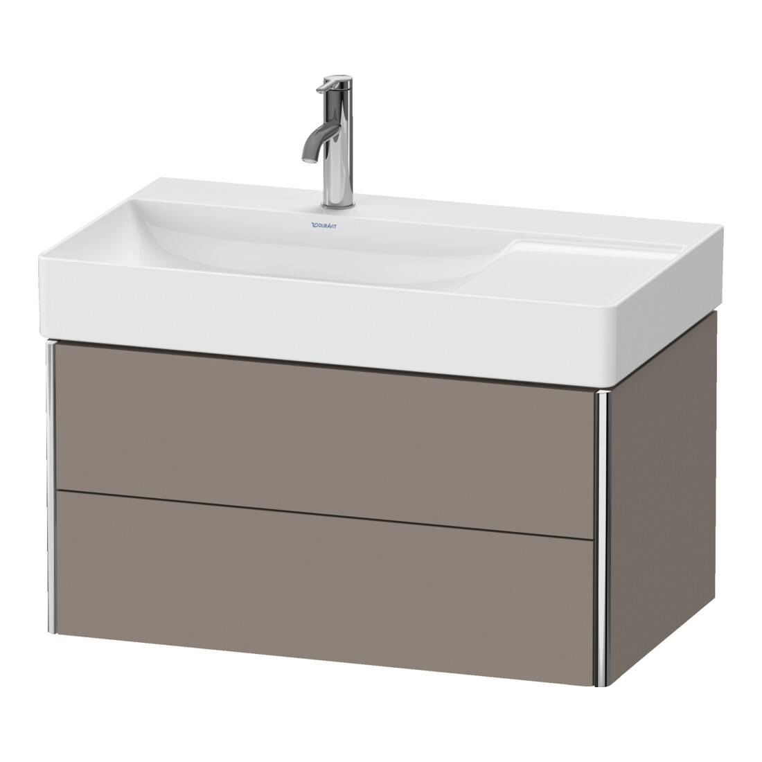 Duravit Meuble sous-lavabo XSquare 78,4x46x39,7 cm, 2 tiroirs, suspendu, bas. m