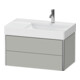 Duravit Meuble sous lavabo XSquare 78,4x46x39,7cm, 2 tiroirs, béton mat