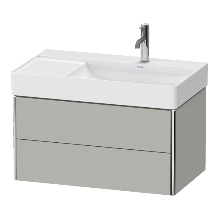Duravit Meuble sous lavabo XSquare 78,4x46x39,7cm, 2 tiroirs, béton mat