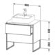 Duravit Meuble sous-lavabo XSquare 80x54,8 cm, blanc brillant, 2 tiroirs, debout