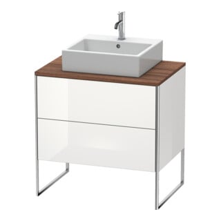 Duravit Meuble sous-lavabo XSquare 80x54,8 cm, blanc brillant, 2 tiroirs, debout