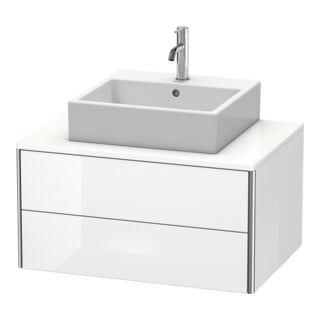 Duravit Meuble sous-lavabo XSquare 80x54,8 cm, blanc brillant, 2 tiroirs, suspendu