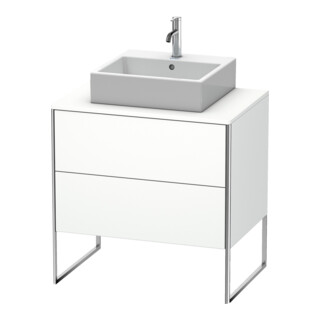 Duravit Meuble sous-lavabo XSquare 80x54,8 cm, blanc mat, 2 tiroirs, debout