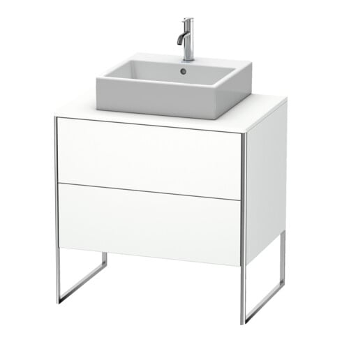 Duravit Meuble sous-lavabo XSquare 80x54,8 cm, blanc mat, 2 tiroirs, debout
