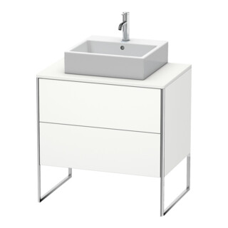 Duravit Meuble sous-lavabo XSquare 80x54,8 cm, blanc mat, 2 tiroirs, debout