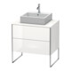 Duravit Meuble sous-lavabo XSquare 80x54,8 cm, blanc mat, 2 tiroirs, debout