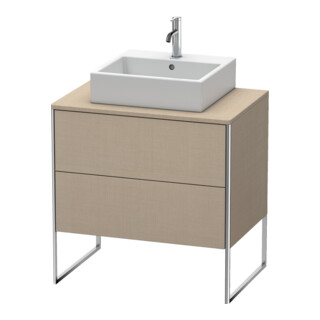 Duravit Meuble sous-lavabo XSquare 80x54,8 cm, blanc mat, 2 tiroirs, posé