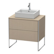 Duravit Meuble sous-lavabo XSquare 80x54,8 cm, blanc mat, 2 tiroirs, posé