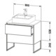 Duravit Meuble sous-lavabo XSquare 80x54,8 cm, blanc mat, 2 tiroirs, pose debout