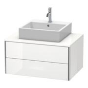 Duravit Meuble sous-lavabo XSquare 80x54,8 cm, blanc mat, 2 tiroirs, suspendu-2