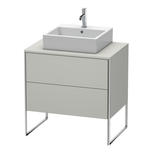 Duravit Meuble sous-lavabo XSquare 80x54,8 cm, blanc mat, 2 tiroirs, suspendu