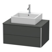 Duravit Meuble sous-lavabo XSquare 80x54,8 cm, gris mat, 2 tiroirs, suspendu