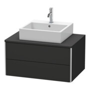 Duravit Meuble sous lavabo XSquare 80x54,8 cm, gris mat, 2 tiroirs, wd