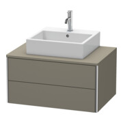 Duravit Meuble sous lavabo XSquare 80x54,8 cm, pour robinetterie, 2 tiroirs, suspendu